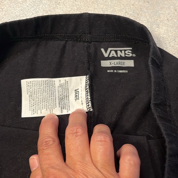 Vans Black Athletic Shorts with Elastic Waistband - Picture 2 of 2